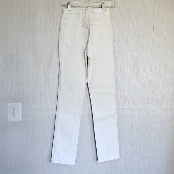 RE/DONE Originals 80s Slim Straight Jeans in Vintage White - sz 24 - NWT - Picture 3 of 10